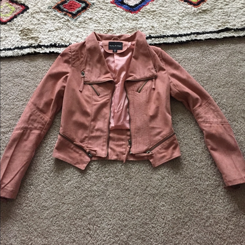 Mauve suave crop jacket